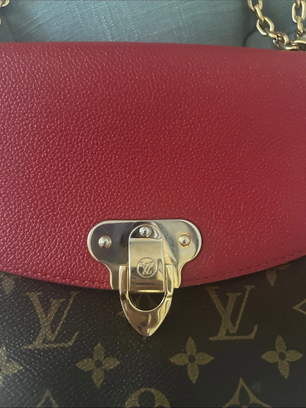 Louis Vuitton red leather